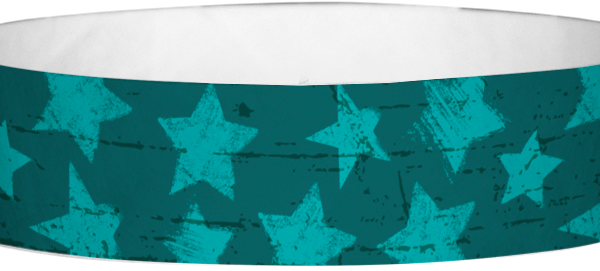 Tyvek Grunge Star Pattern Wristbands