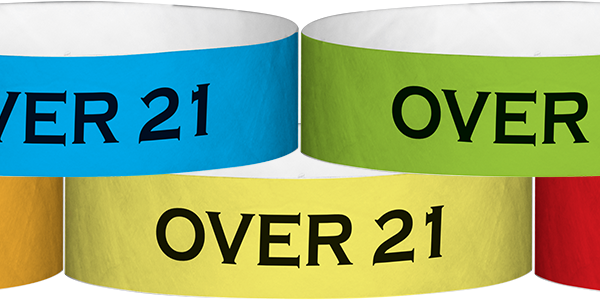 Tyvek® Over 21 Pattern Wristbands